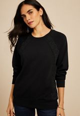 Studio Y Shimmer Tunic Sweatshirt, C106, small