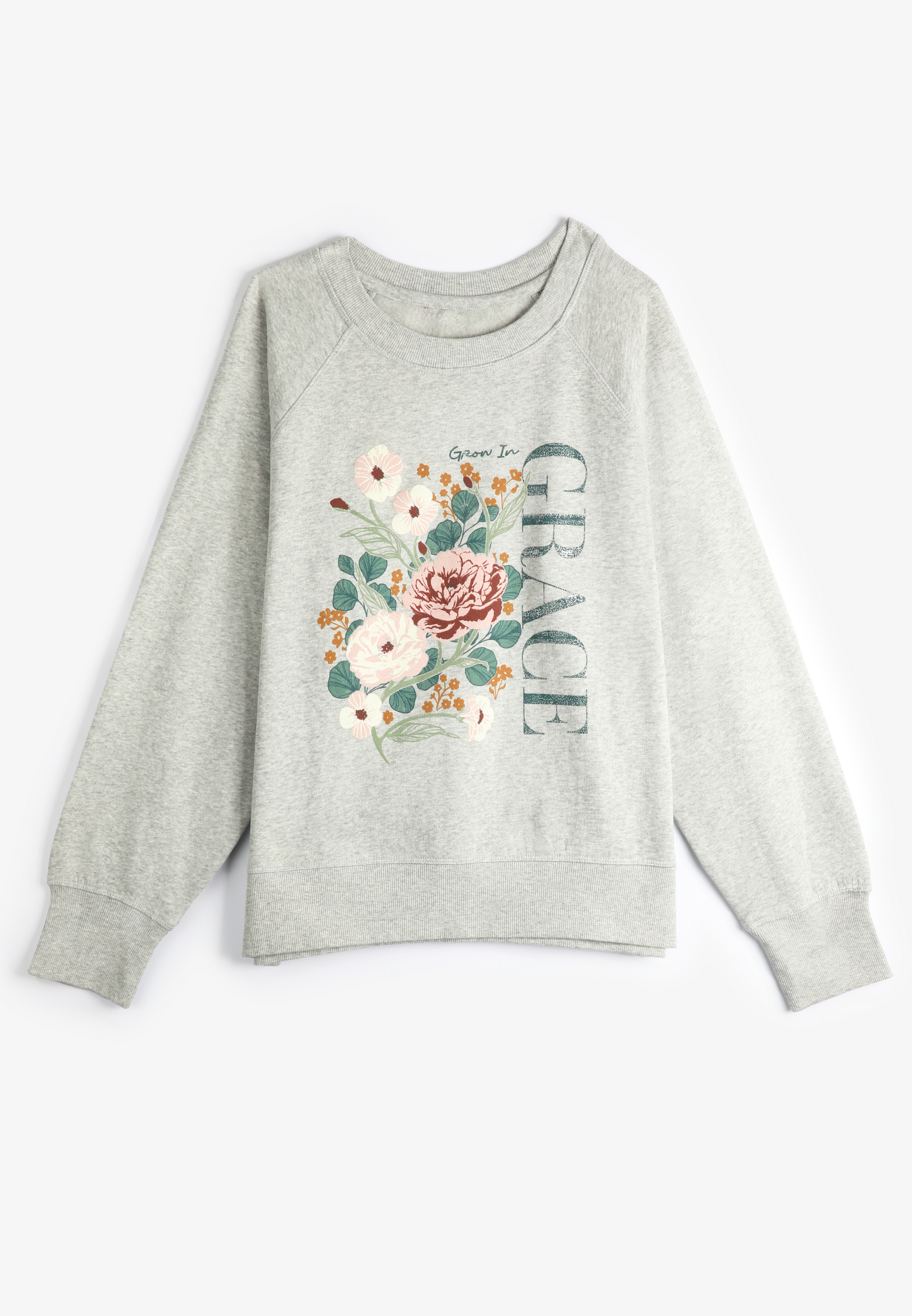 Grow In Grace Floral Relaxed Fit Sweatshirt, , small