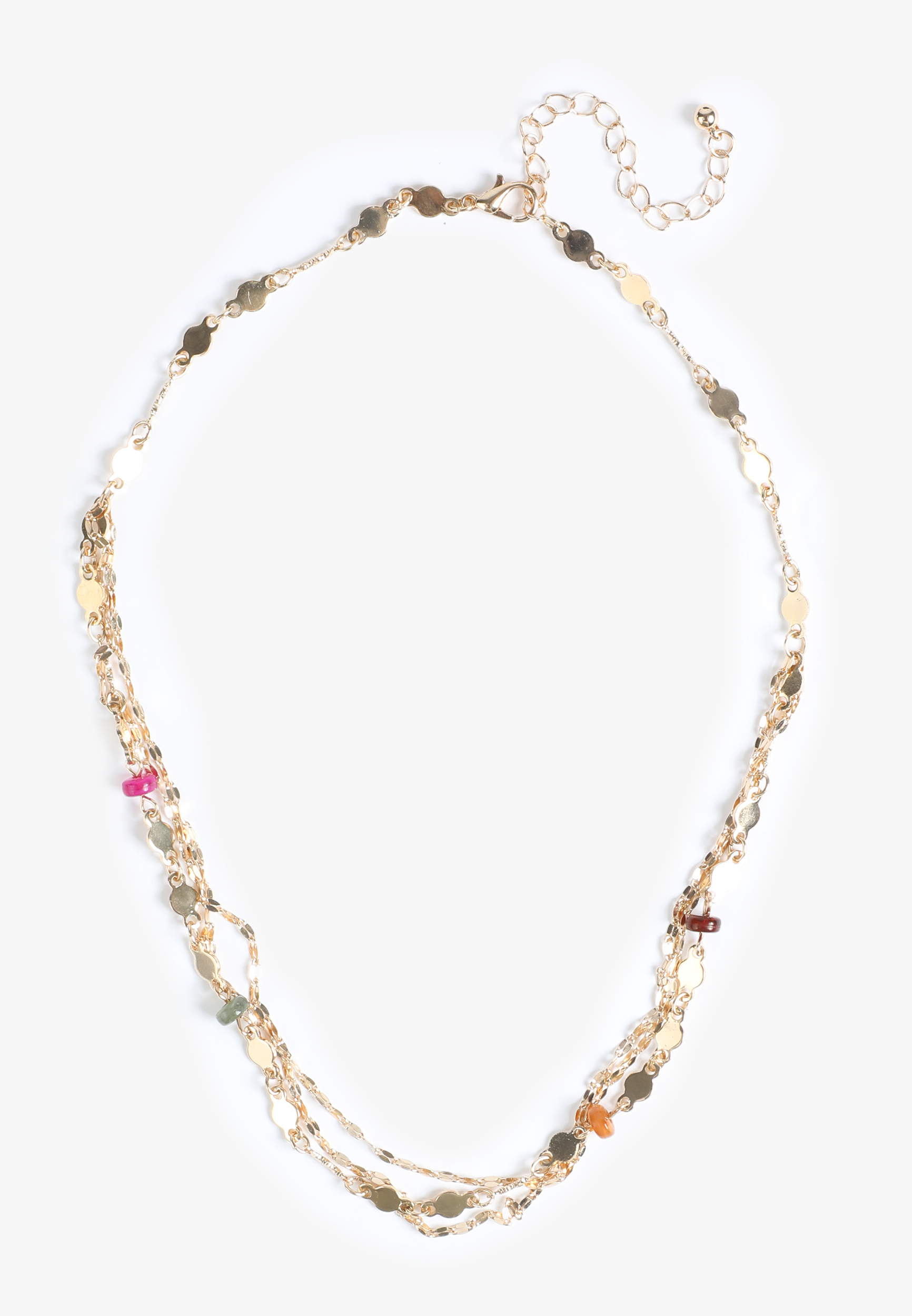 Colorful Multi Strand Beaded Necklace, MULTI, large