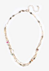 Colorful Multi Strand Beaded Necklace, MULTI, small