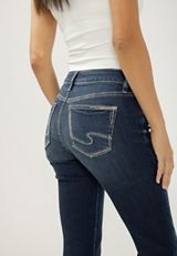 Silver Jeans Co.&reg; Suki Curvy Mid Rise Cuffed Hem Cropped Jean, C258, small