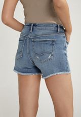 Silver Jeans Co.&reg; Suki Curvy Mid Rise Luxe Stretch Frayed Hem 4in Short, C3337, small
