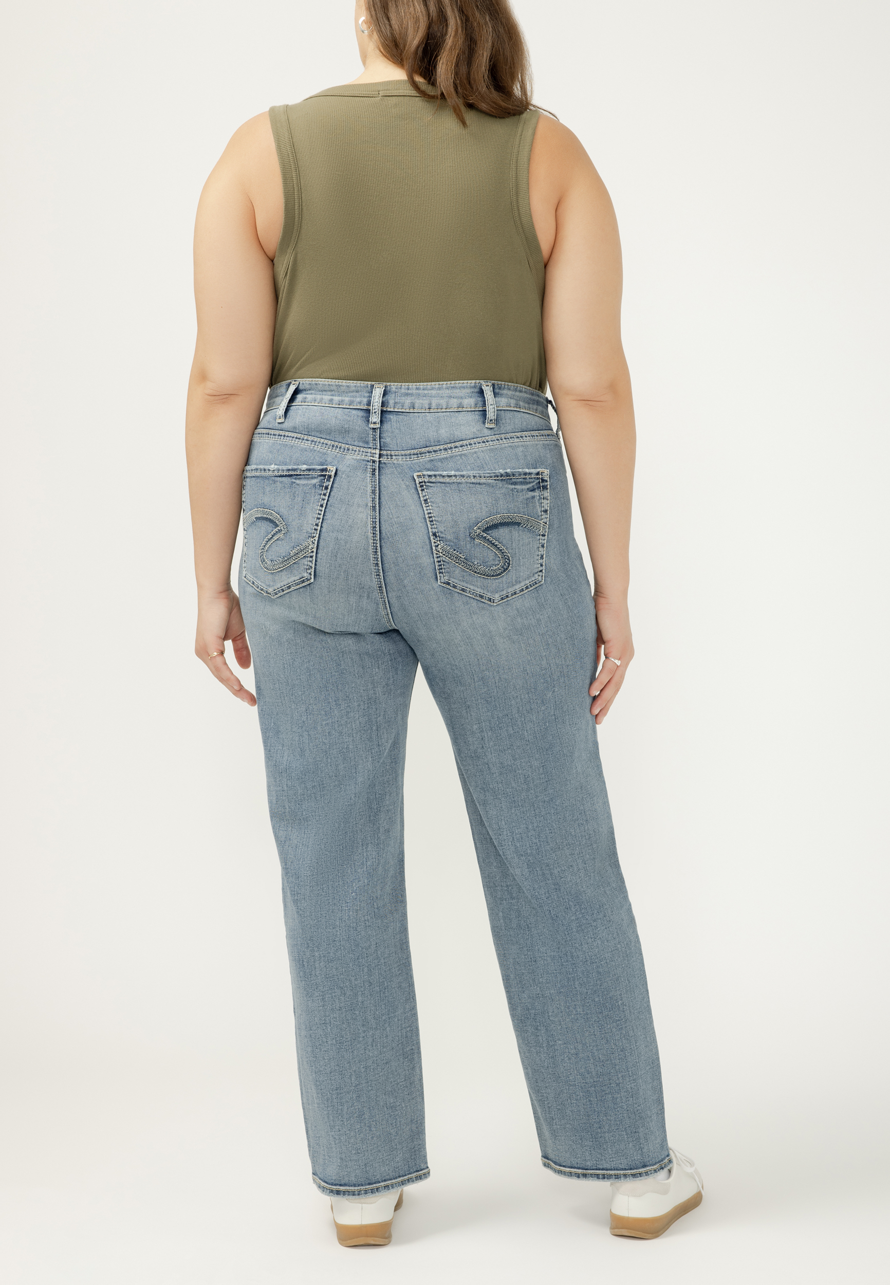 Plus Size Silver Jeans Co.&reg; Avery Curvy High Rise Luxe Stretch Relaxed Straight Jean, C2806, large