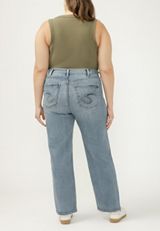 Plus Size Silver Jeans Co.&reg; Avery Curvy High Rise Luxe Stretch Relaxed Straight Jean, C2806, small