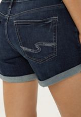 Silver Jeans Co.&reg; Mid Rise Luxe Stretch Rolled Hem 4.5in Boyfriend Short, C258, small