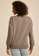 Floral Embroidered Relaxed Fit Sweatshirt, C8353, small