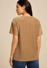 Wild Heart Glitter Classic Fit Graphic Tee, C605, small