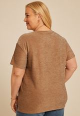 Plus Size Wild Heart Glitter Classic Fit Graphic Tee, C605, small