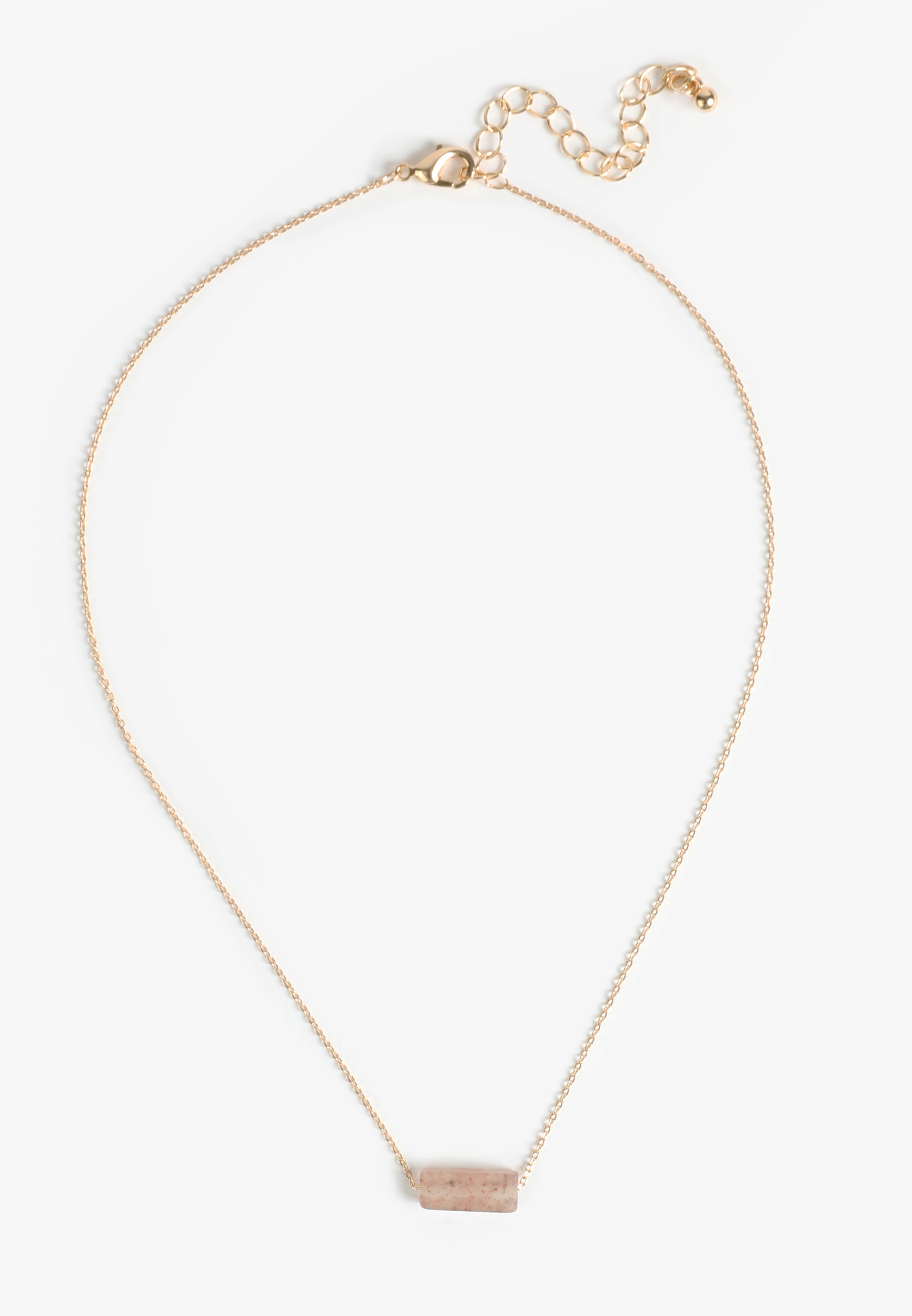 Genuine Strawberry Quartz Pendant Necklace, C605, large