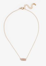 Genuine Strawberry Quartz Pendant Necklace, C605, small