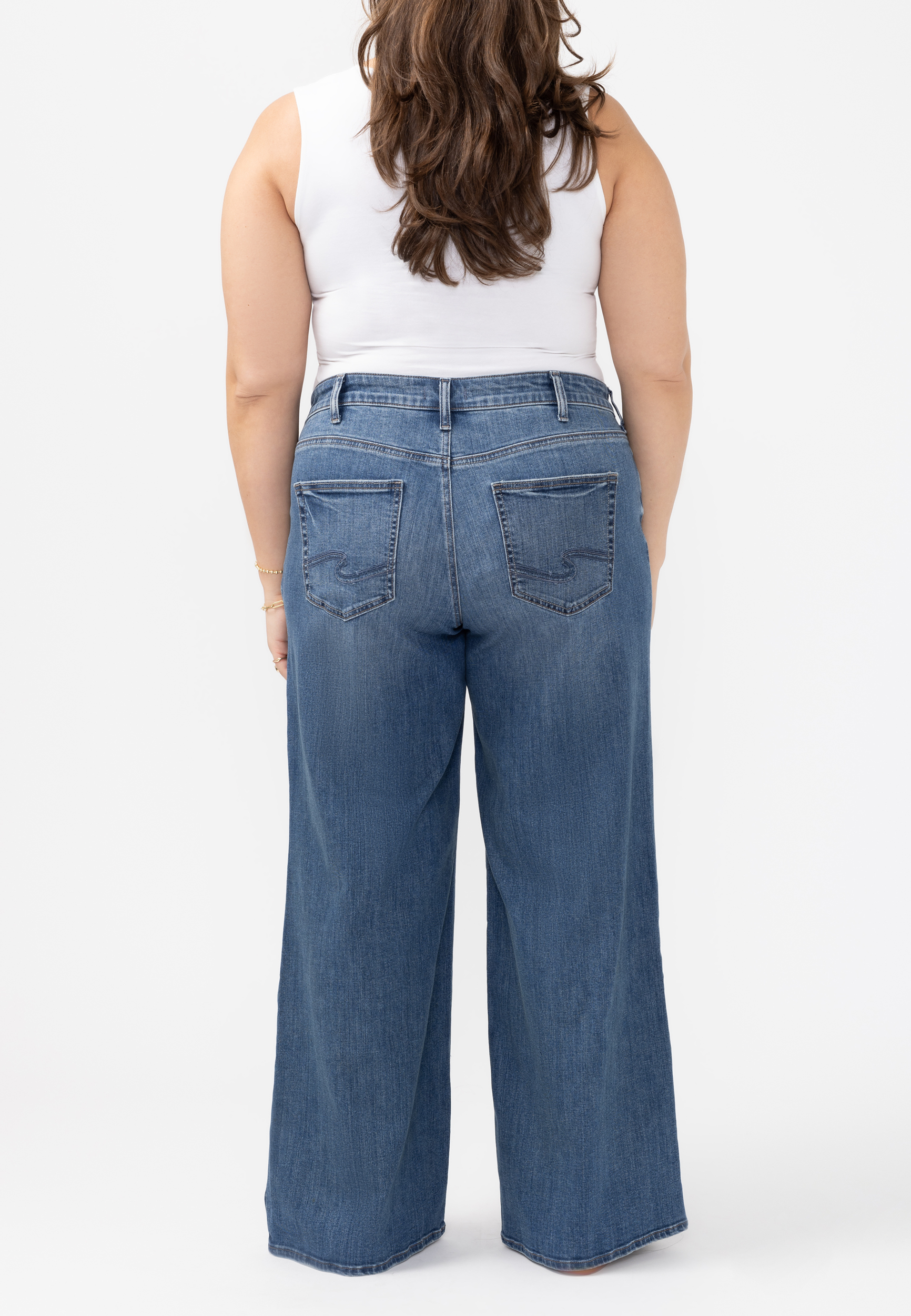 Plus Size Silver Jeans Co.&reg; Suki Curvy Mid Rise Luxe Stretch Wide Leg Jean, C258, large