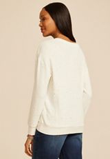 24/7 Hacci Speckled Long Sleeve Tee, C3986, small