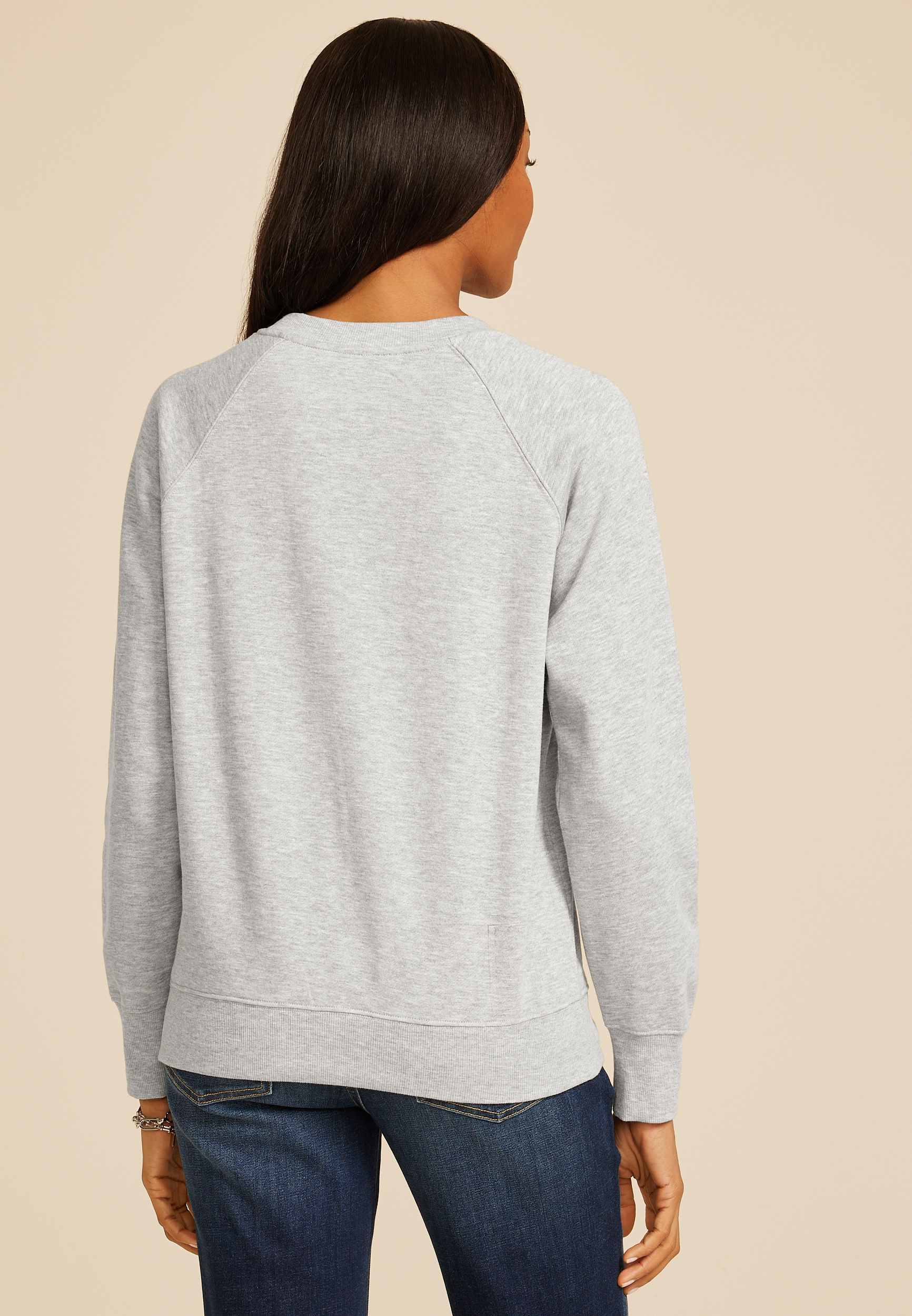 State Embroidered Crew Neck Sweatshirt, C4062, large