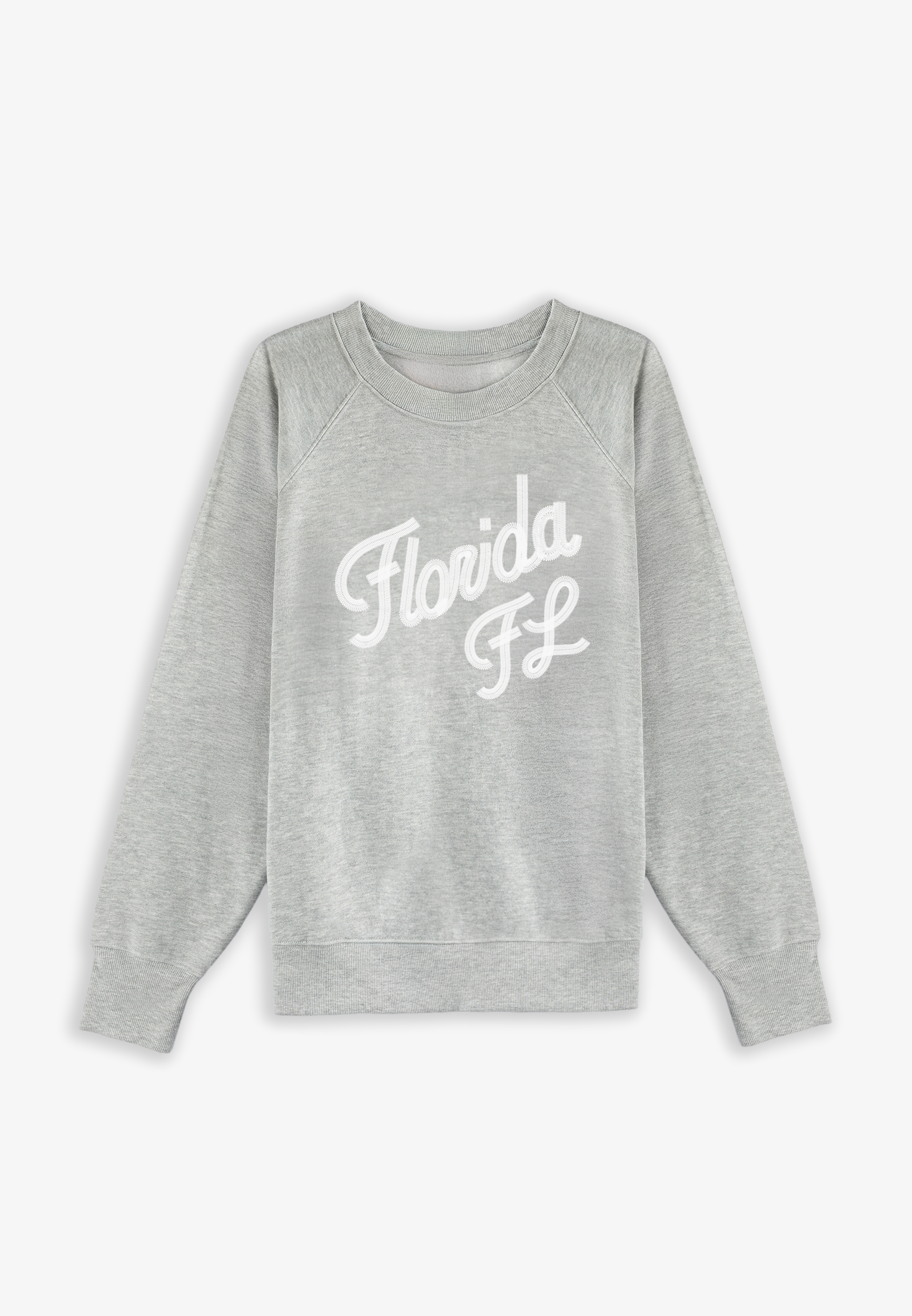 Plus Size State Embroidered Crew Neck Sweatshirt