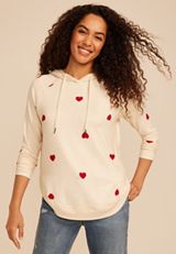 Haven Heart Print Hoodie, C5249, small