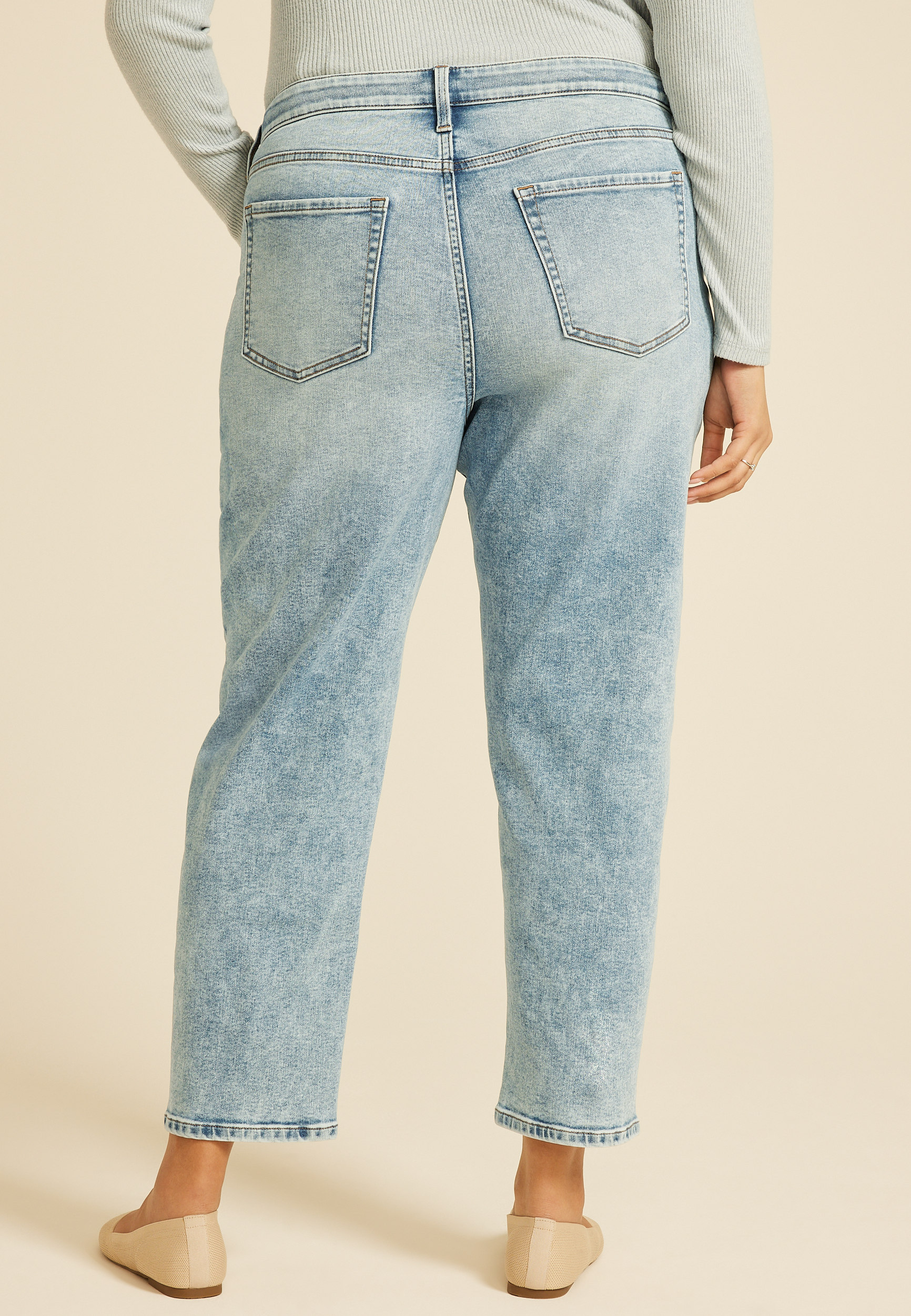 Plus Size High Rise Utility Barrel Jean, LIGHT SANDBLAST, large