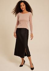 Studio Y Shimmer Mesh Long Sleeve Tee, C5590, small