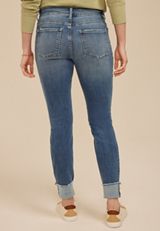 m jeans by maurices&trade; Cool Comfort Mid Rise Double Button Fray Cuff Ankle Jegging, MEDIUM SANDBLAST, small