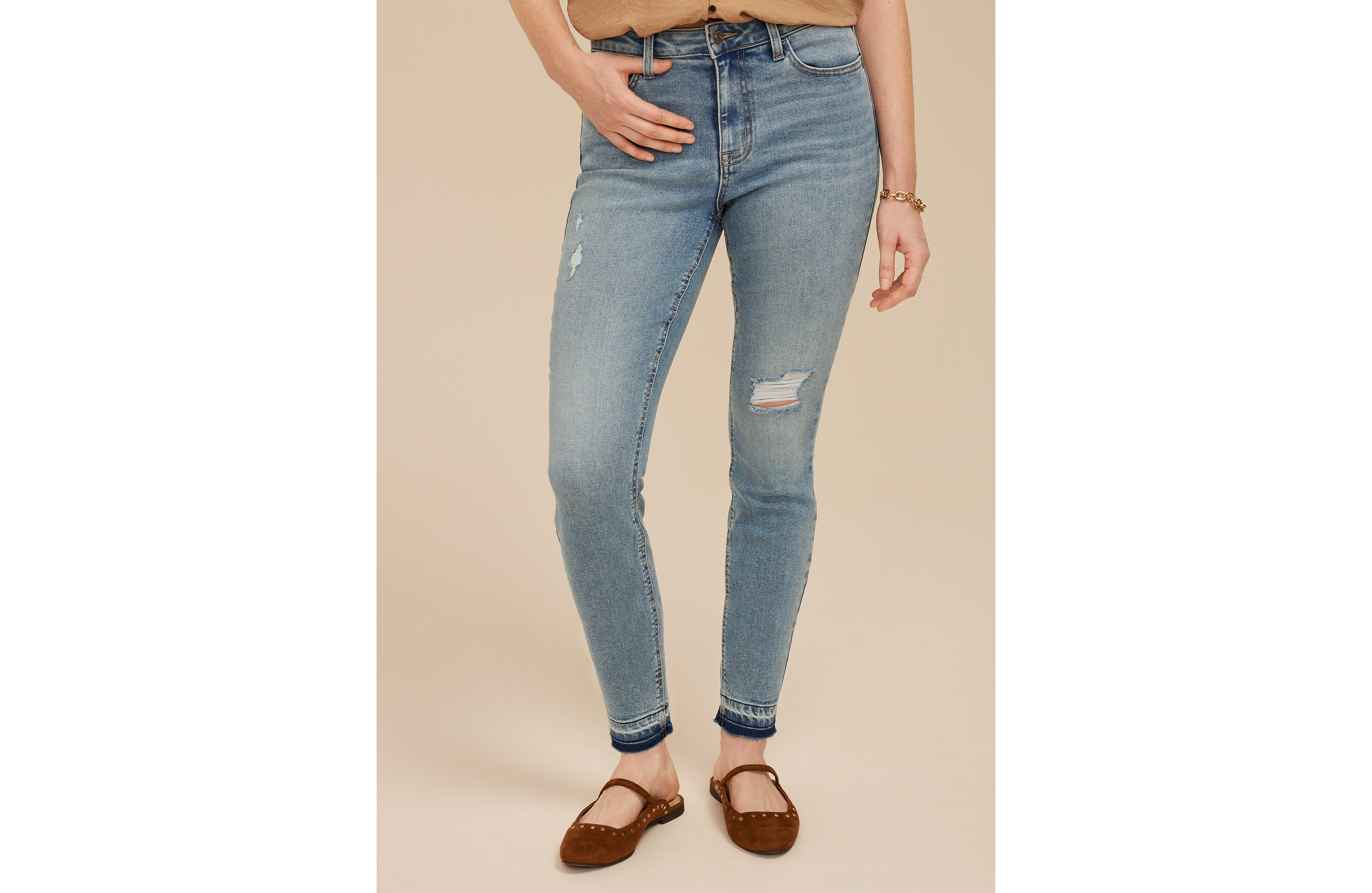 m jeans by maurices™ Cool Comfort High Rise Release Hem Ankle Jegging