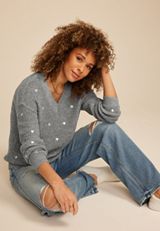 Heart Embroidered Sweater, C1942, small