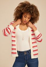Striped Open Front Cardigan, C4769, small