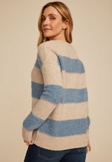 Blue Teddy Striped Sweater, C1008, small