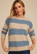 Blue Teddy Striped Sweater, C1008, small