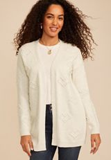 Heart Bobble Open Front Cardigan, C3363, small