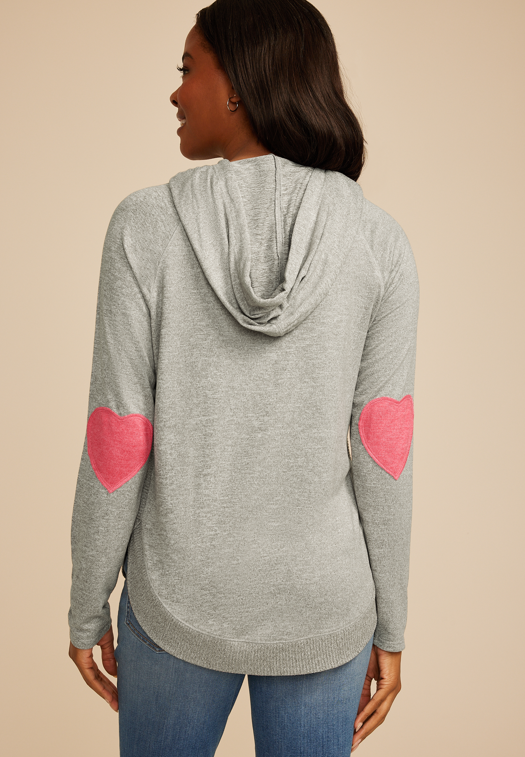 Haven Love Heart Patch Hoodie, C151, large