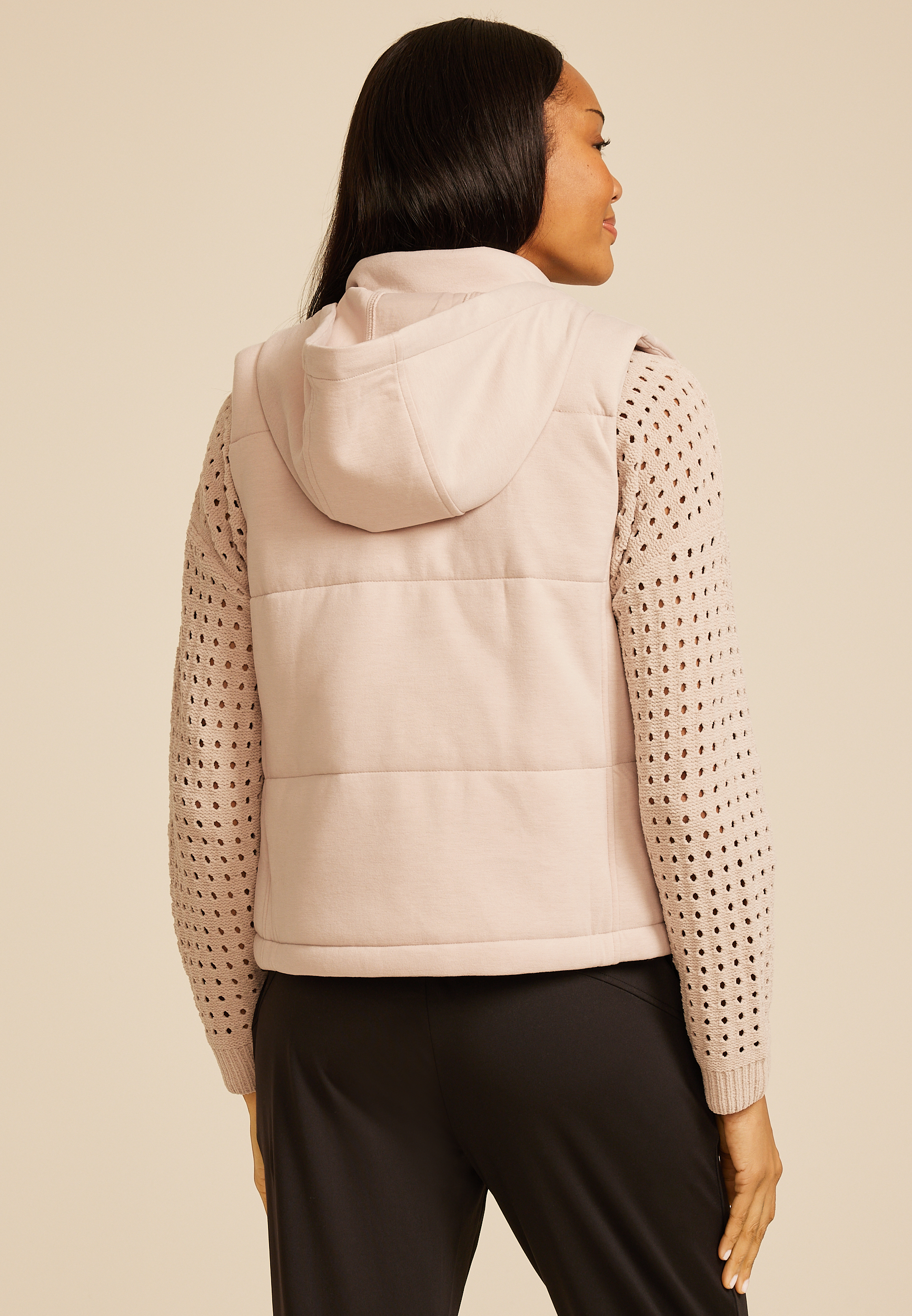 Cloud Scuba Knit Hooded Vest, C496, large