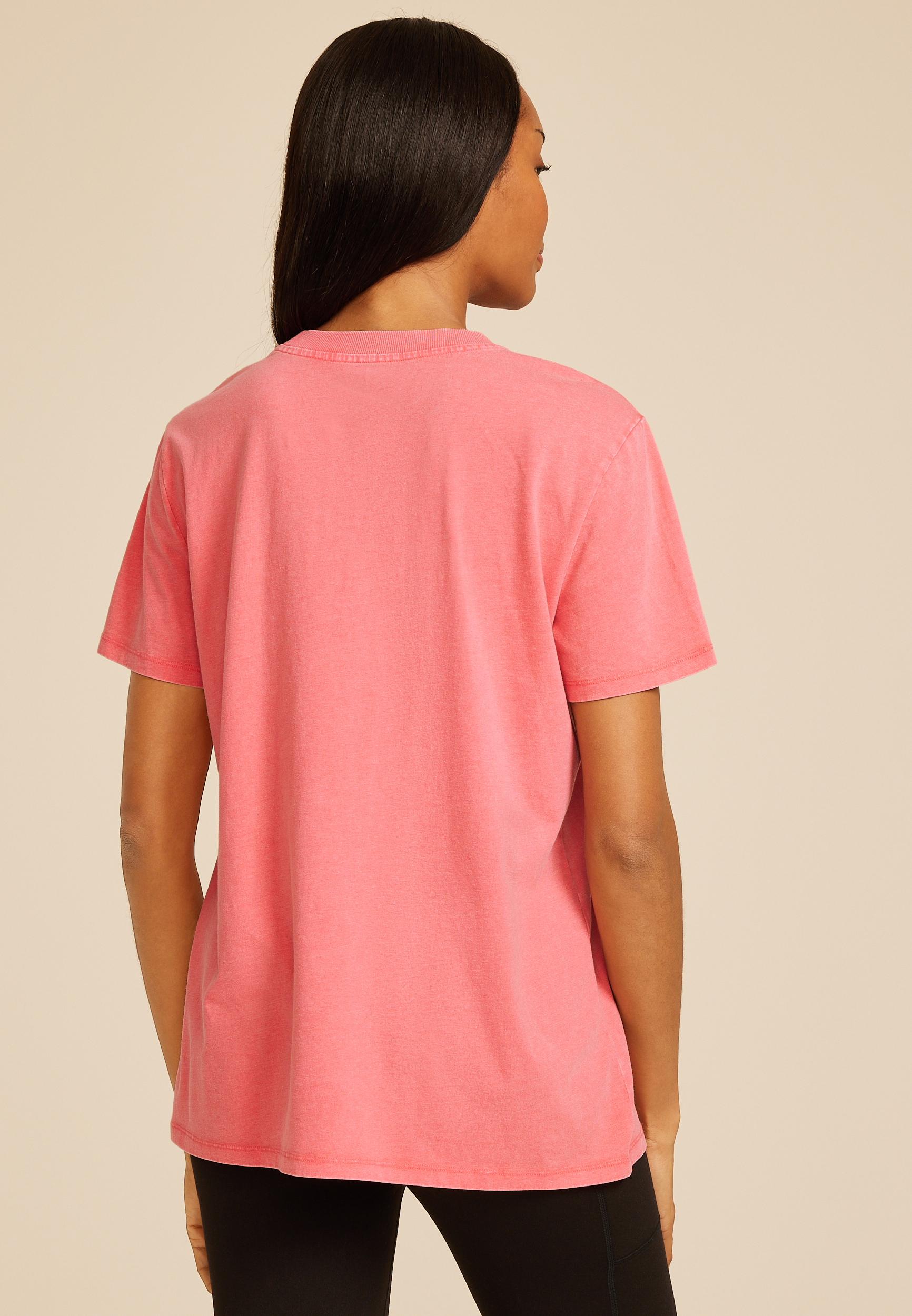Def Leppard Love Bites Oversized Fit Graphic Tee, CORAL, large