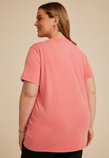 Plus Size Def Leppard Love Bites Oversized Fit Graphic Tee, CORAL, small