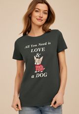 All You Need Is Love And A Dog Classic Fit Graphic Tee, C1876, small