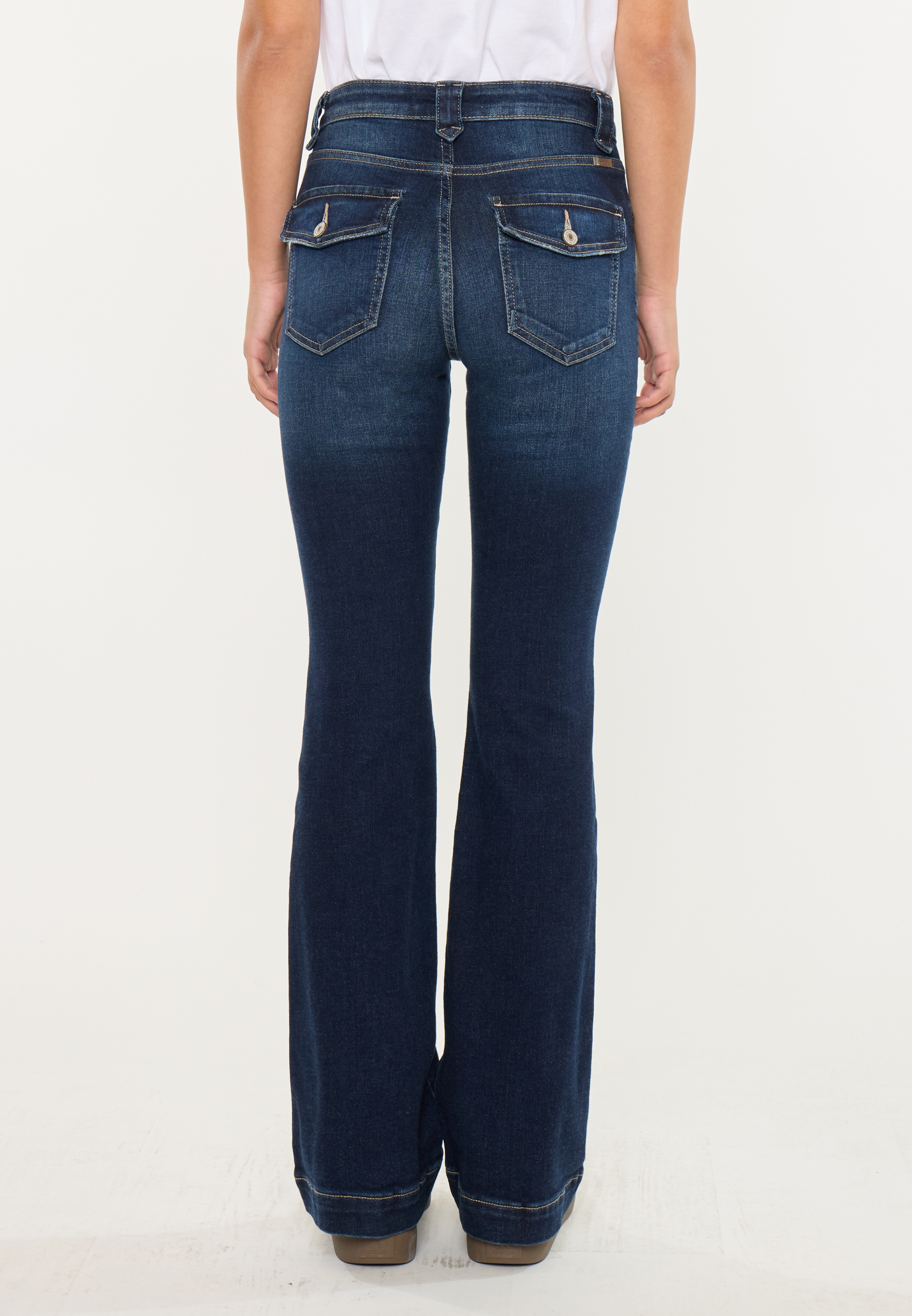 KanCan&trade; High Rise Pocket Flap Trouser Flare, C258, large