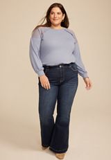 Plus Size KanCan&trade; High Rise Pocket Flap Trouser Flare, C258, small