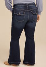 Plus Size KanCan&trade; High Rise Pocket Flap Trouser Flare, C258, small