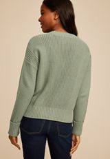 Mixed Stitch Button Front Cardigan, C7225, small