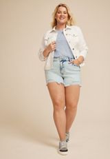 Plus Size KanCan&trade; Curvy High Rise Acid Wash 5in Short, C2806, small