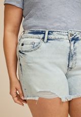 Plus Size KanCan&trade; Curvy High Rise Acid Wash 5in Short, C2806, small