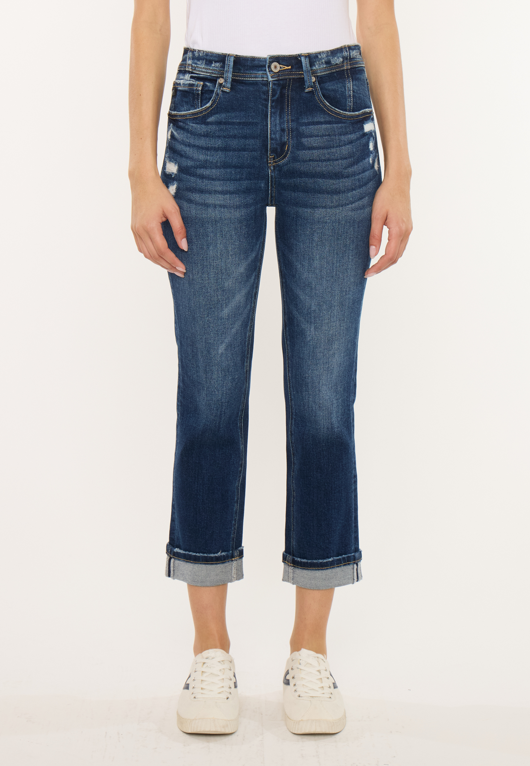 KanCan&trade; High Rise Cuff Hem Cropped Jean, C258, large
