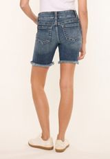 KanCan&trade; Mid Rise Frayed Hem 8in Bermuda Short, C3337, small