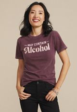 May Contain Alcohol Relaxed Graphic Tee, COCOA BLUSH, small
