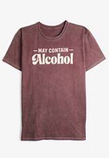 May Contain Alcohol Relaxed Graphic Tee, COCOA BLUSH, small