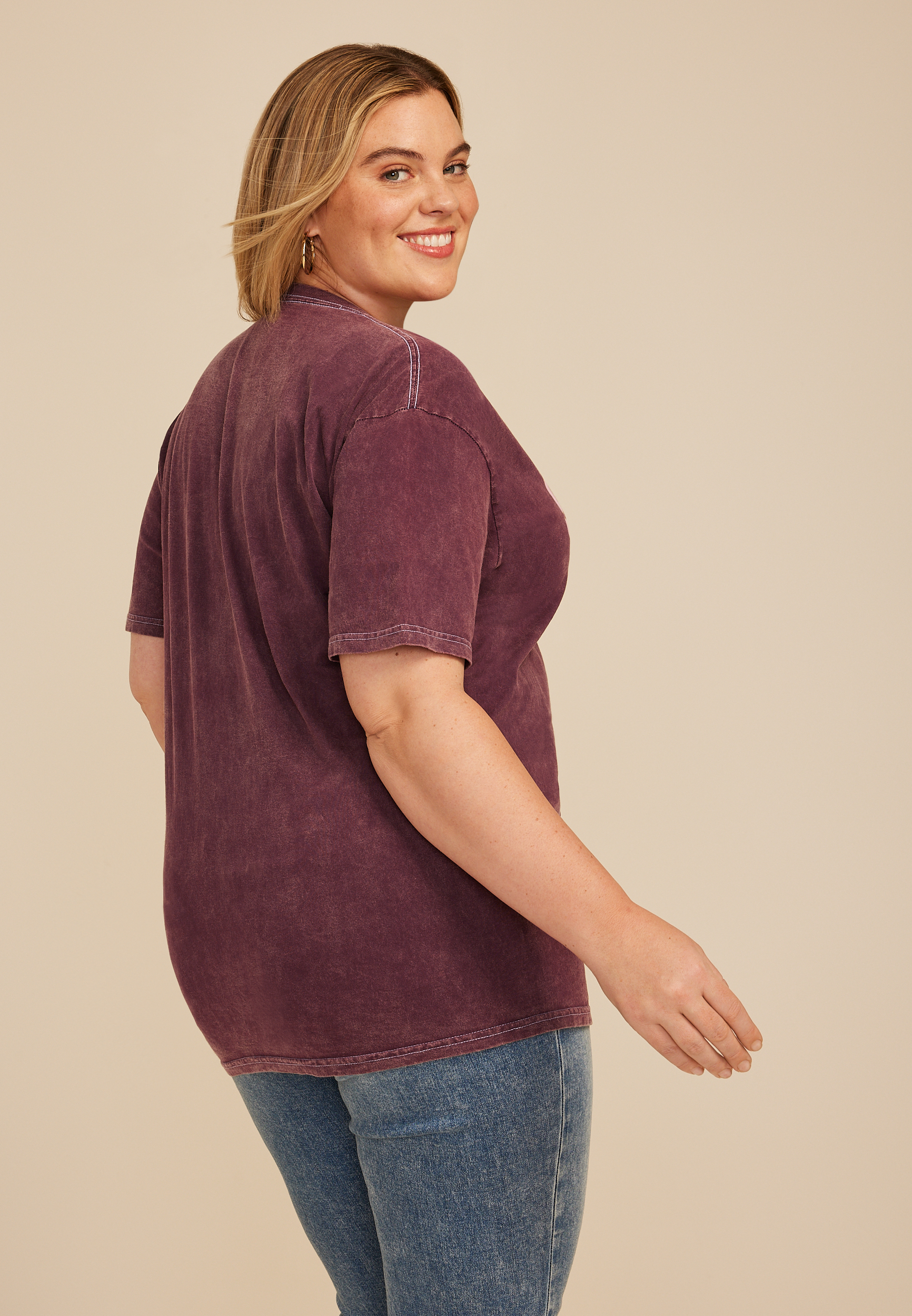 Plus Size May Contain Alcohol Relaxed Graphic Tee, COCOA BLUSH, large