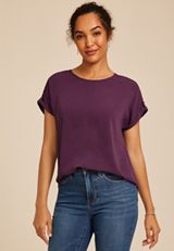 Delton Zipper Back Blouse, C526, small