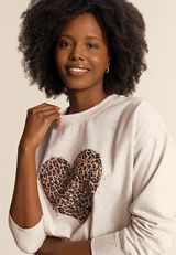 Animal Heart Relaxed Fit Sweatshirt, C3363, small