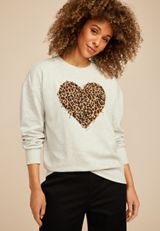 Animal Heart Relaxed Fit Sweatshirt, C3363, small