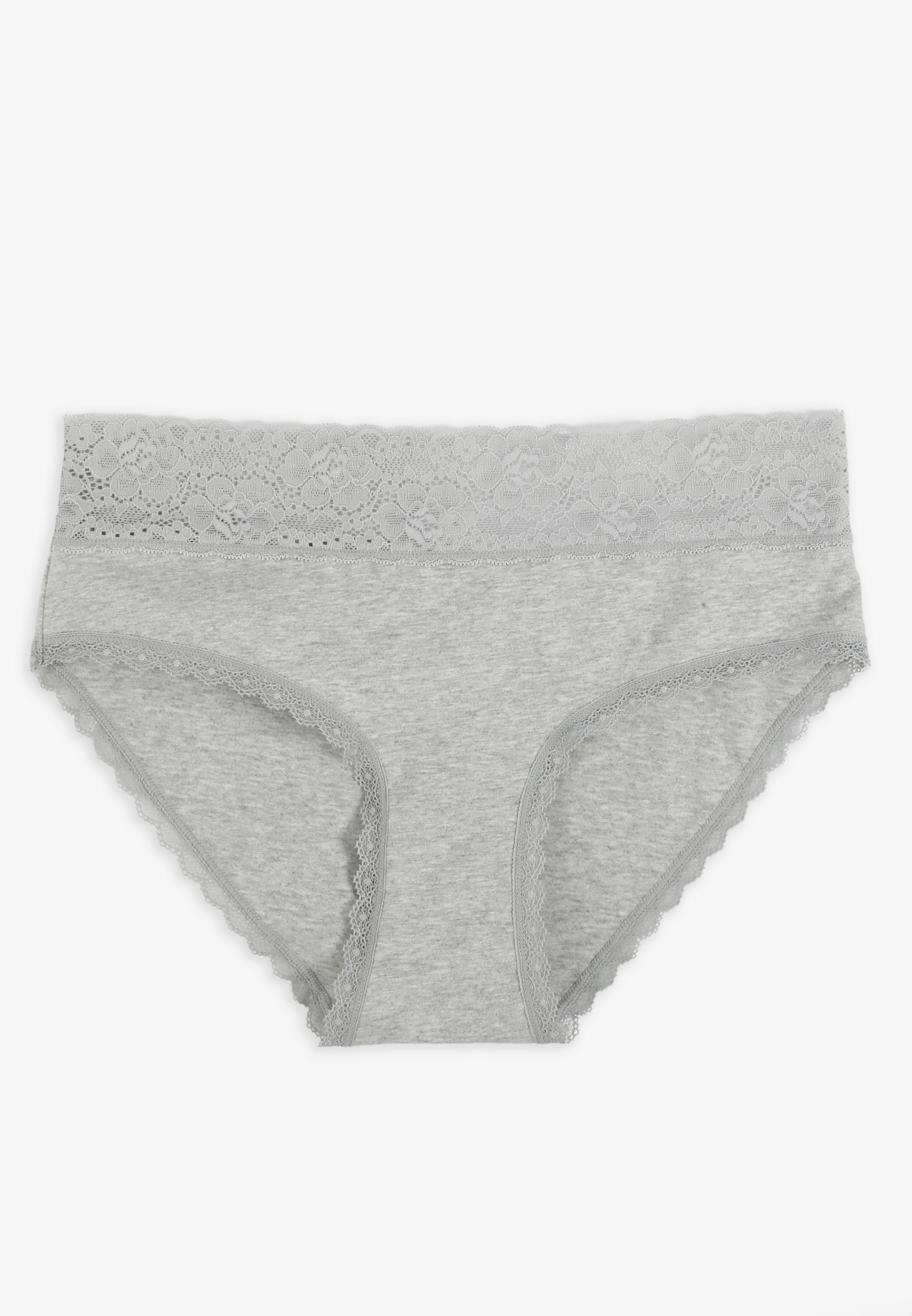 Simply Comfy Cotton Heathered Gray Hipster Panty