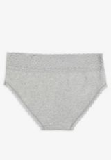 Simply Comfy Cotton Heathered Gray Hipster Panty, C3348, small