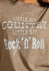 Little Bit Country Little Bit Rock N Roll Classic Fit Graphic Tee, C115, small